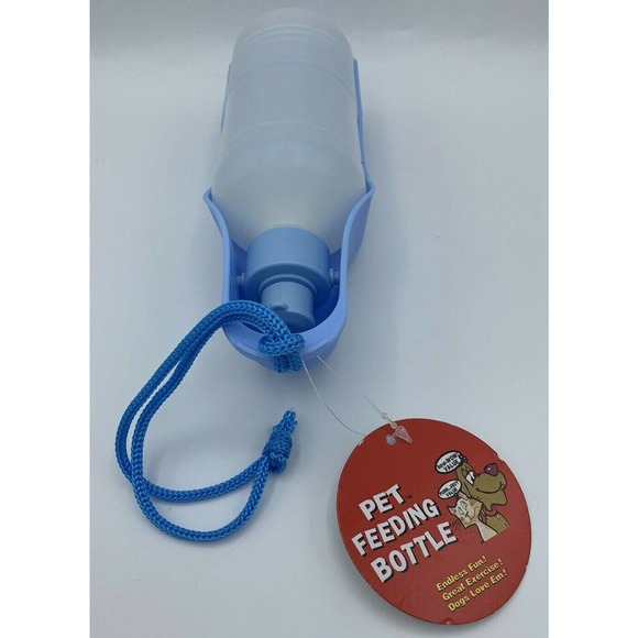 NEW Portable Pet Dog Cat Water Drinking Feeding Bottle Bowl Dish Travel 10oz - Picture 7 of 9